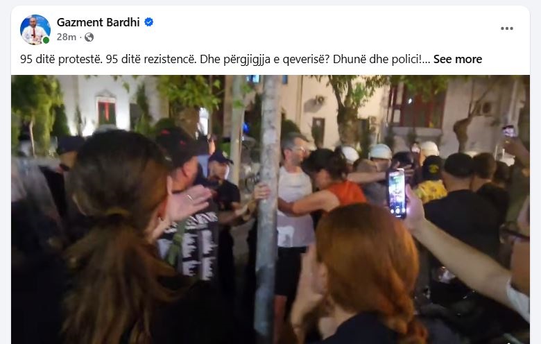 Kreu i grupit Parlamentar të Partisë Demokratike, Gazment Bardhi: 95 ditë protestë, qeveria përgjigjet me dhunë e polici