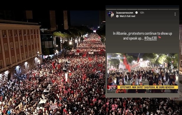 Gazetarja e famshme amerikane ndjek revoltën e qytetarëve në Tiranë dhe shpërndan pamjet e News24: Protesta është e gjallë në ditën e 130-të